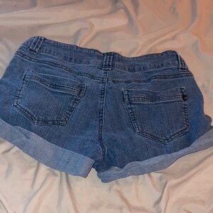 lei Dark Blue Cuffed Denim Shorts
